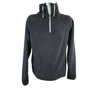 Under Armour Sweatshirt Women Large Black Fleece Extreme Coldgear  Pullover NWT